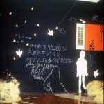 199 2- " A Million Voices" installation (size:10'X12'X14' media: paint, straw, cast paper, text) SOHO 20 Gallery, NYC